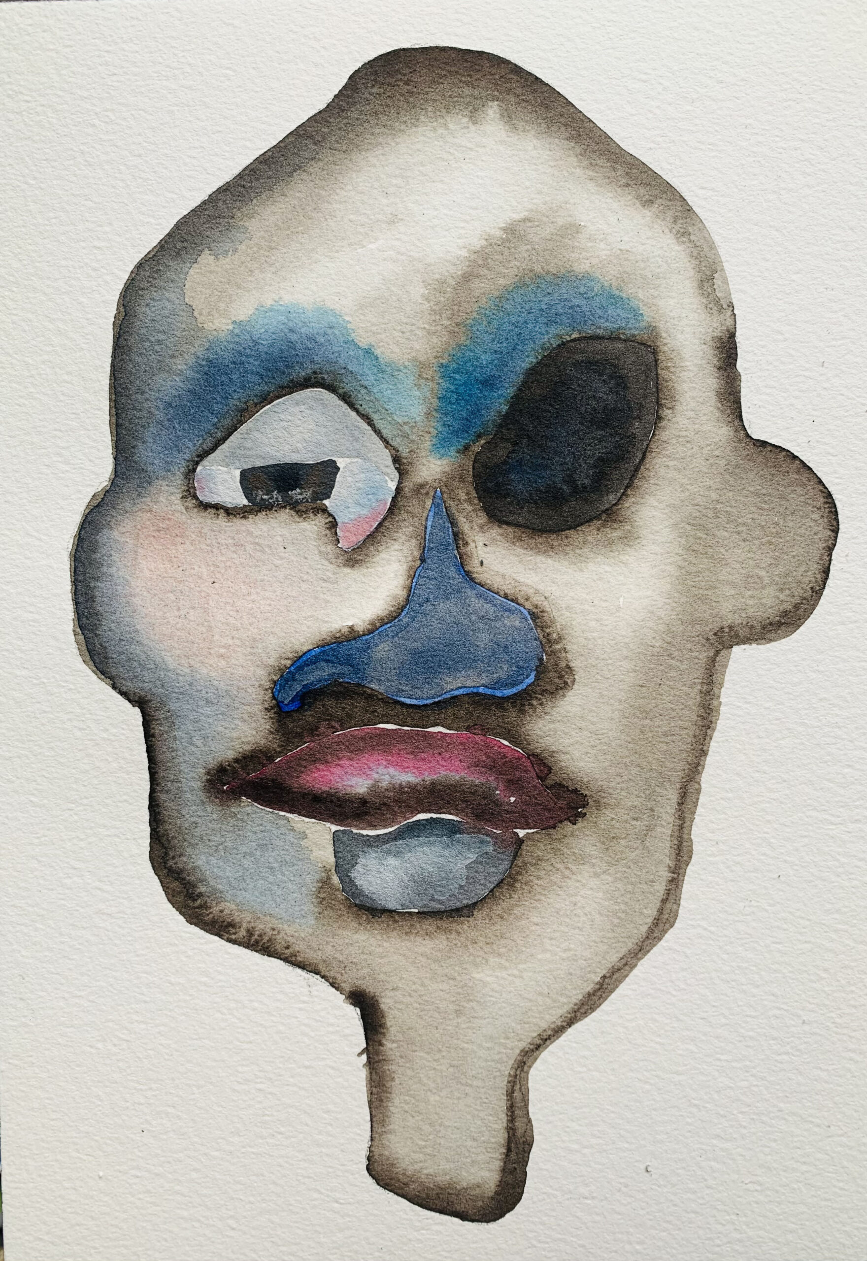 sketch watercolor head 15 x 20
